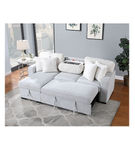 U0204 PULL OUT SOFA BED, GREY/WHITE