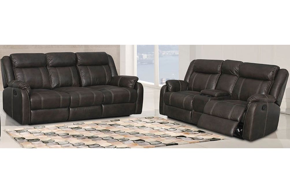 2PC Gin Rummy Sofa & Loveseat, Gray