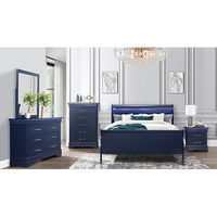 6PC Charlie Blue King Bedroom, KB, DR, MR, NS