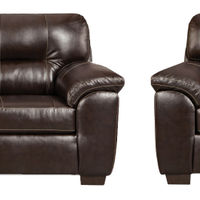 2PC Austin Sofa & Loveseat, Brown