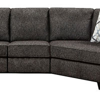 2PC Tuxedo Sectional, Charcoal