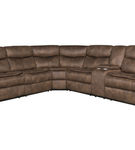 3PC Dorado Sectional w Console, Brown