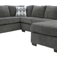 2PC Charisma Sectional, Gray