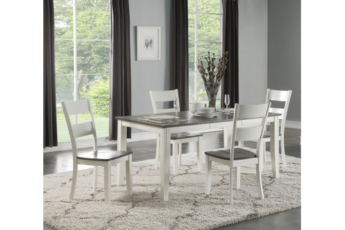 5PC Dining Set, Grey/White