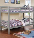 Twin/Twin Bunkbed with 2 Twin Matts, Gray