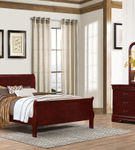 6PC Louis Bedroom, KG Bed, DR, MR & 1 NS, Cherry