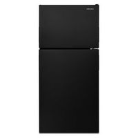 18 Cu Ft Black Top Mount Refrigerator With Crisper Bins - 30 In Wide