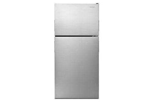 18 Cu Ft Stainless Steel Top Mount Refrigerator With Crisper Bins - 30 In Wide