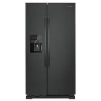 21 Cu Ft. 33" Refrigerator, Side by Side, Black