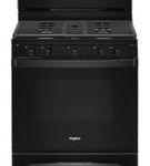 5.0 Cu Ft Whirlpool Freestanding Gas Range With Center Oval Burner - Black