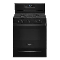 5.0 Cu Ft Whirlpool Freestanding Gas Range With Center Oval Burner - Black