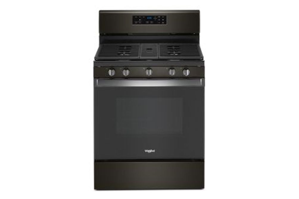 5.0 cu. ft. Whirlpool Gas Range, Black Stainless