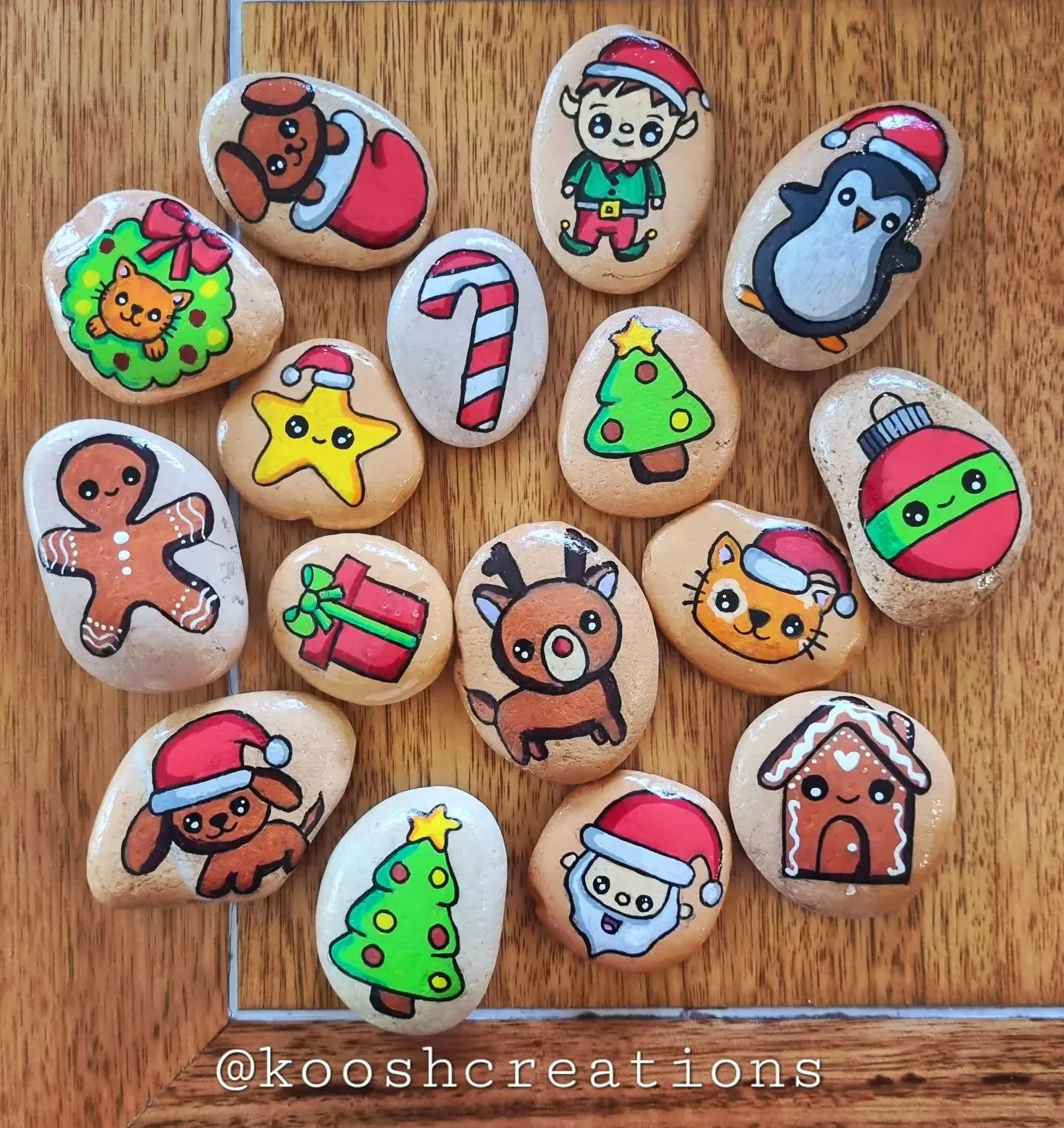 75+ of the Best Christmas Painted Rocks of Instagram 40 Christmas painted rocks
