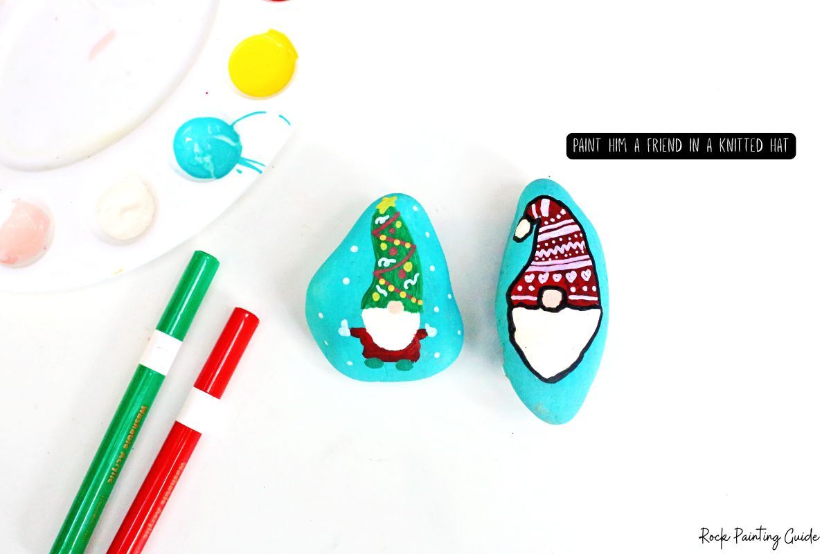 How To Make Adorable Christmas Gnome Painted Rocks 12 Christmas gnome painted rocks