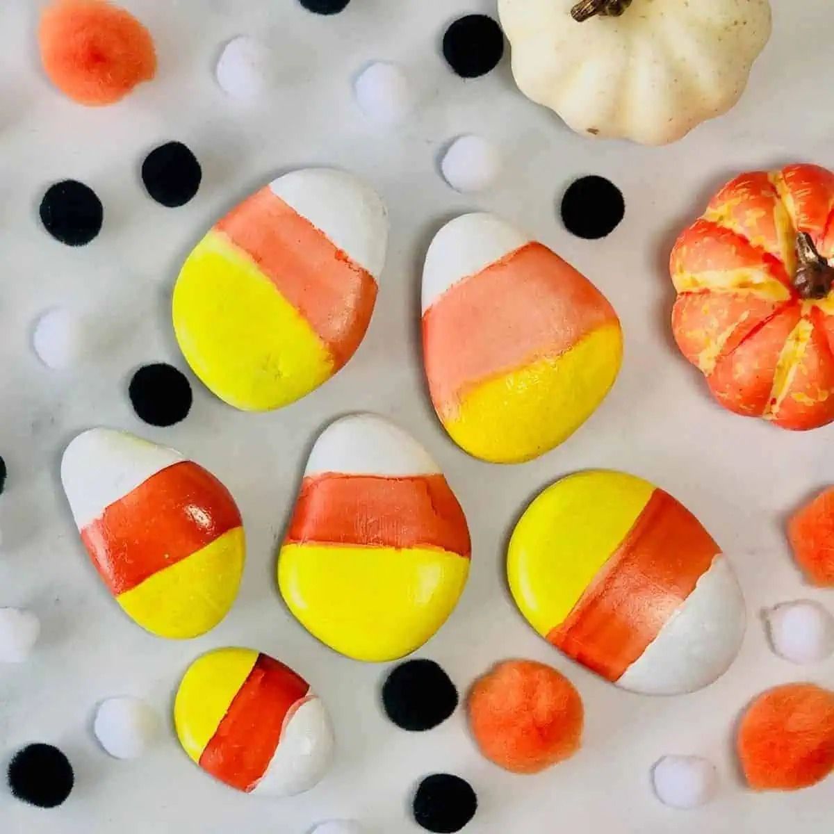 40 Cozy Autumn Rock Painting Ideas to Fall In Love With 37 candy corn painted rocks
