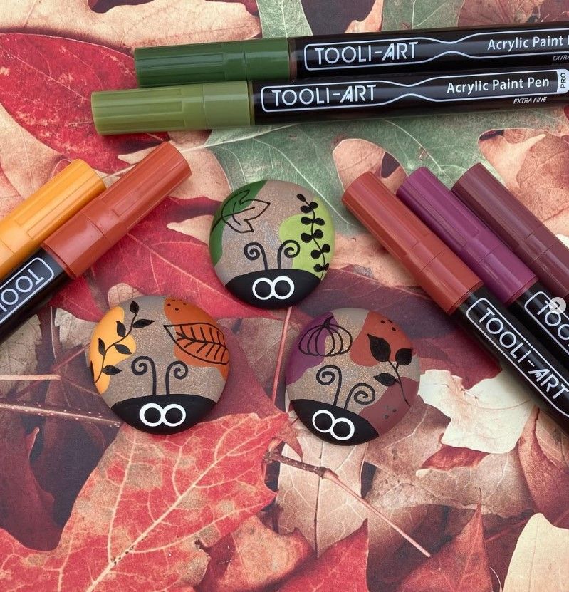 40 Cozy Autumn Rock Painting Ideas to Fall In Love With 29 boho fall bug painted rocks