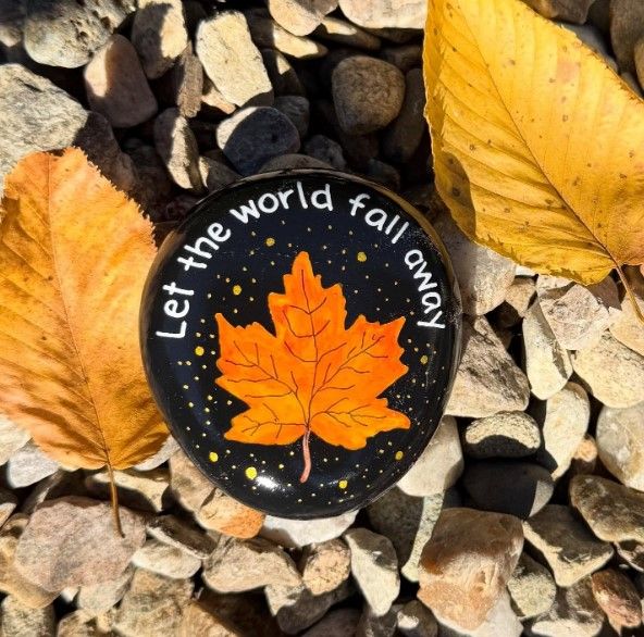 40 Cozy Autumn Rock Painting Ideas to Fall In Love With 11 maple leaf painted rock