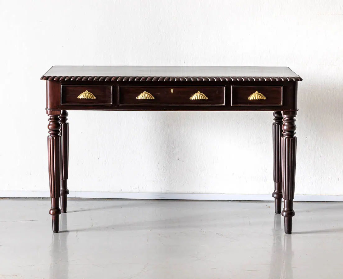 Antique Desks - British Colonial Rosewood Writing Table - The Past Perfect Collection Singapore