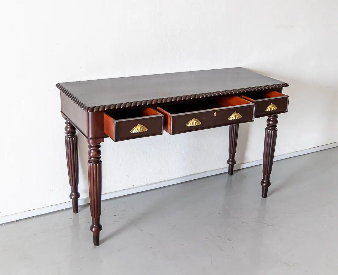 Antique Desks - British Colonial Rosewood Writing Table - The Past Perfect Collection Singapore