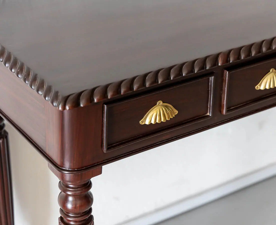 Antique Desks - British Colonial Rosewood Writing Table - The Past Perfect Collection Singapore