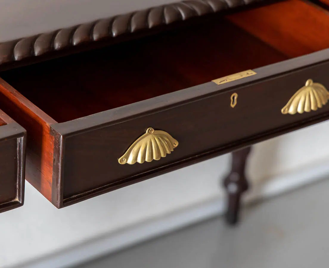 Antique Desks - British Colonial Rosewood Writing Table - The Past Perfect Collection Singapore
