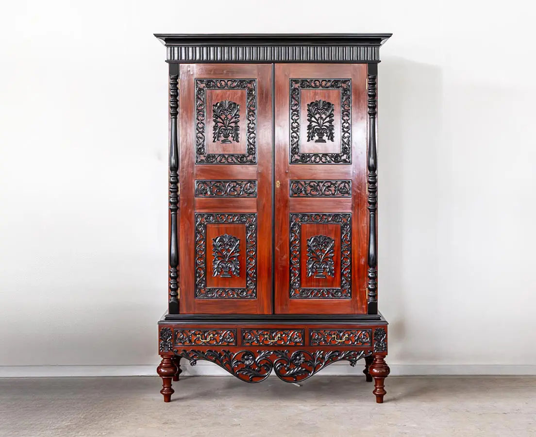 Dutch Colonial Mahogany and Ebony Cupboard - The Past Perfect Collection Singapore