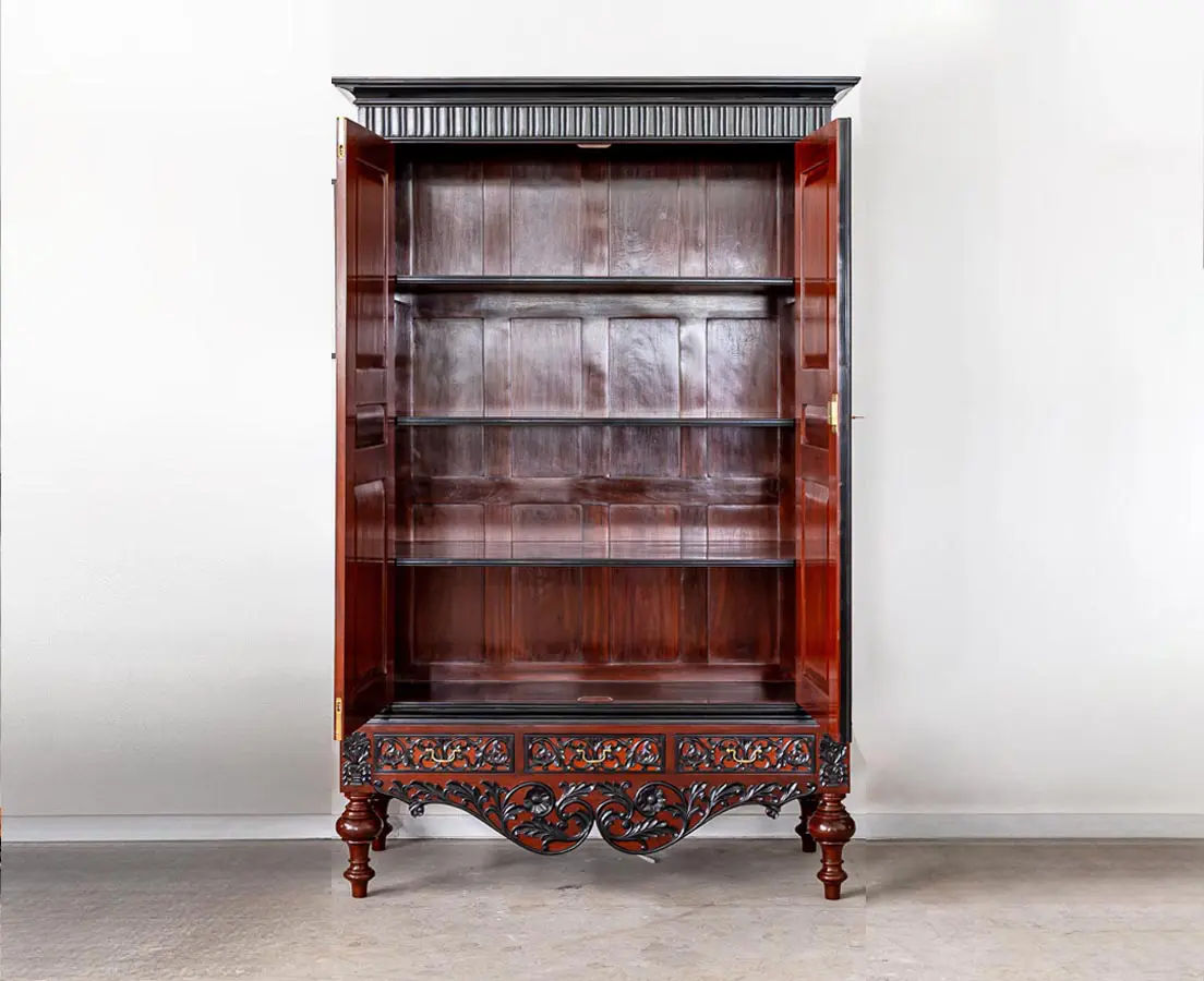 Dutch Colonial Mahogany and Ebony Cupboard - The Past Perfect Collection Singapore