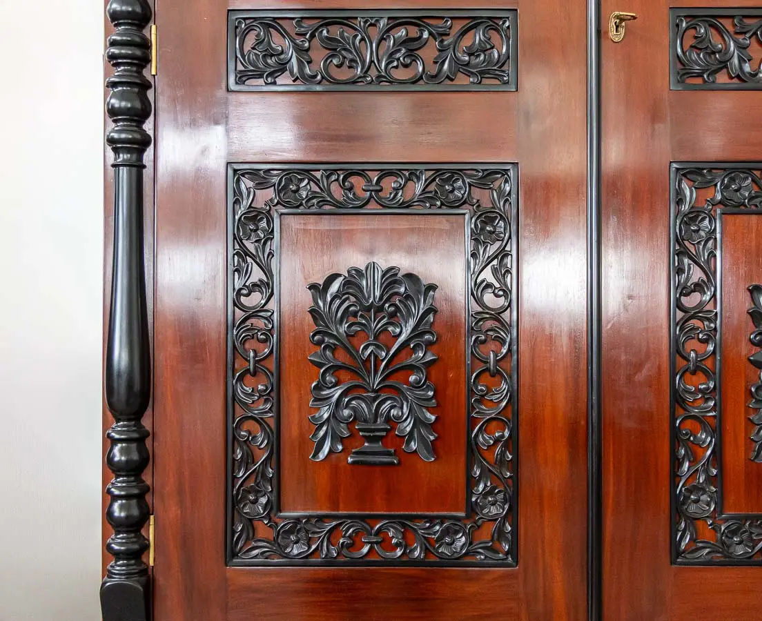Dutch Colonial Mahogany and Ebony Cupboard - The Past Perfect Collection Singapore
