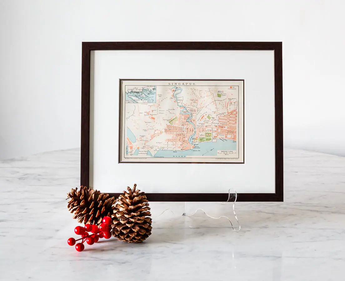 Antique Map Singapore - The Past Perfect Collection - Singapore