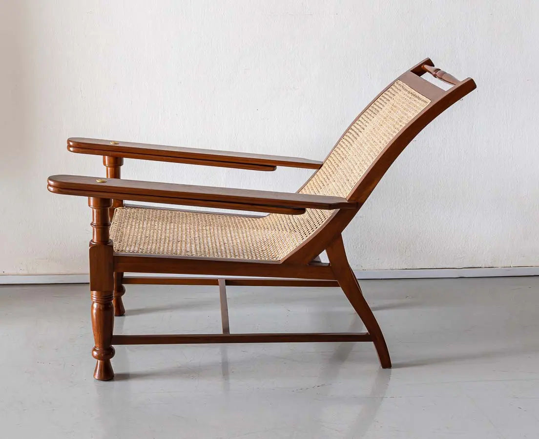 British Colonial teakwood Planter's Chair - The Past Perfect Collection - Singapore