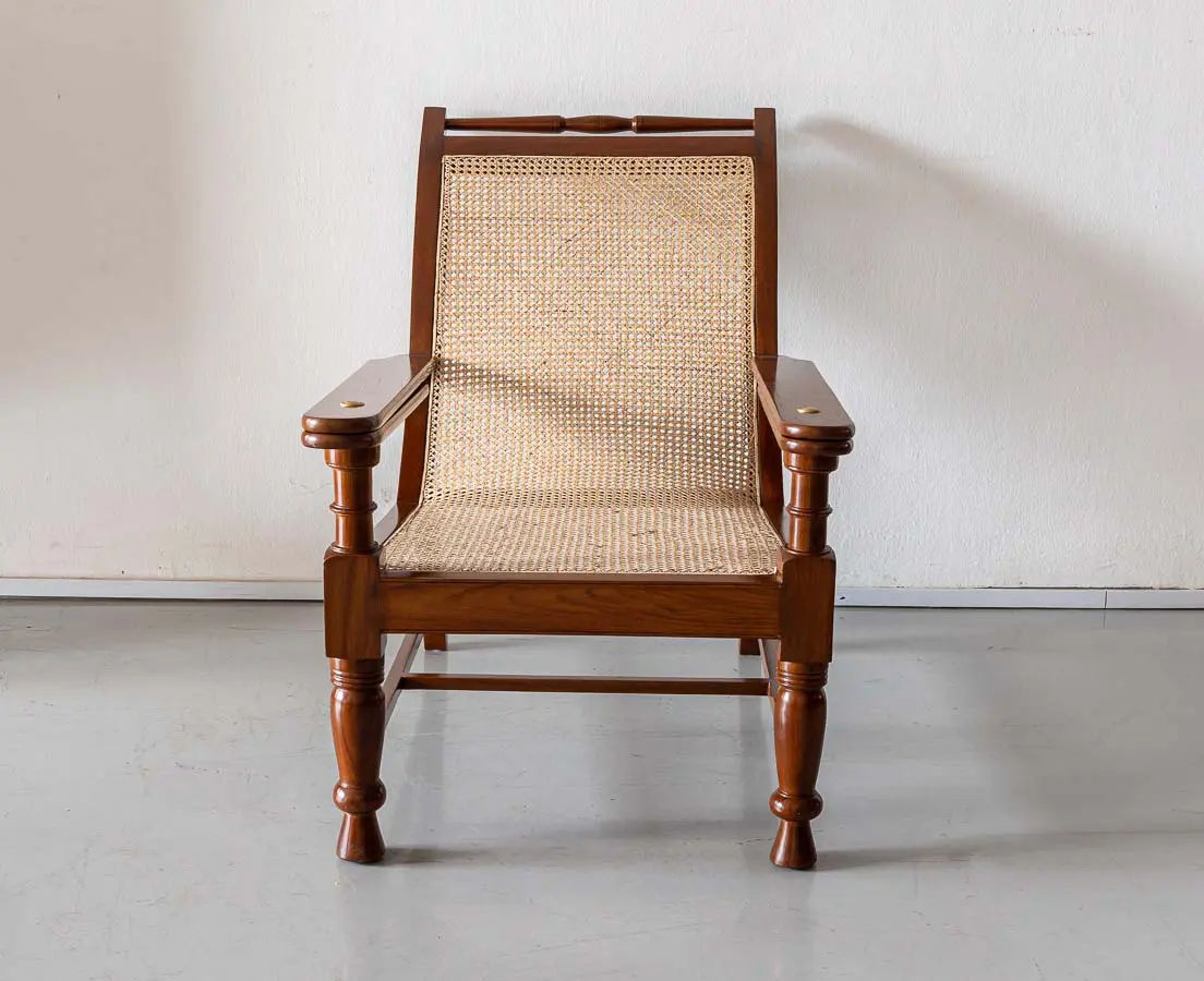 British Colonial teakwood Planter's Chair - The Past Perfect Collection - Singapore