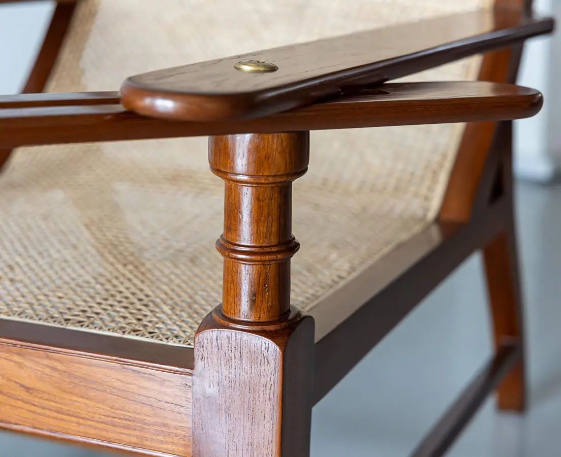 British Colonial teakwood Planter's Chair - The Past Perfect Collection - Singapore