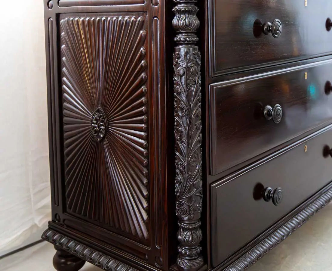 British Colonial Rosewood Linen Press - The Past Perfect Collection Singapore