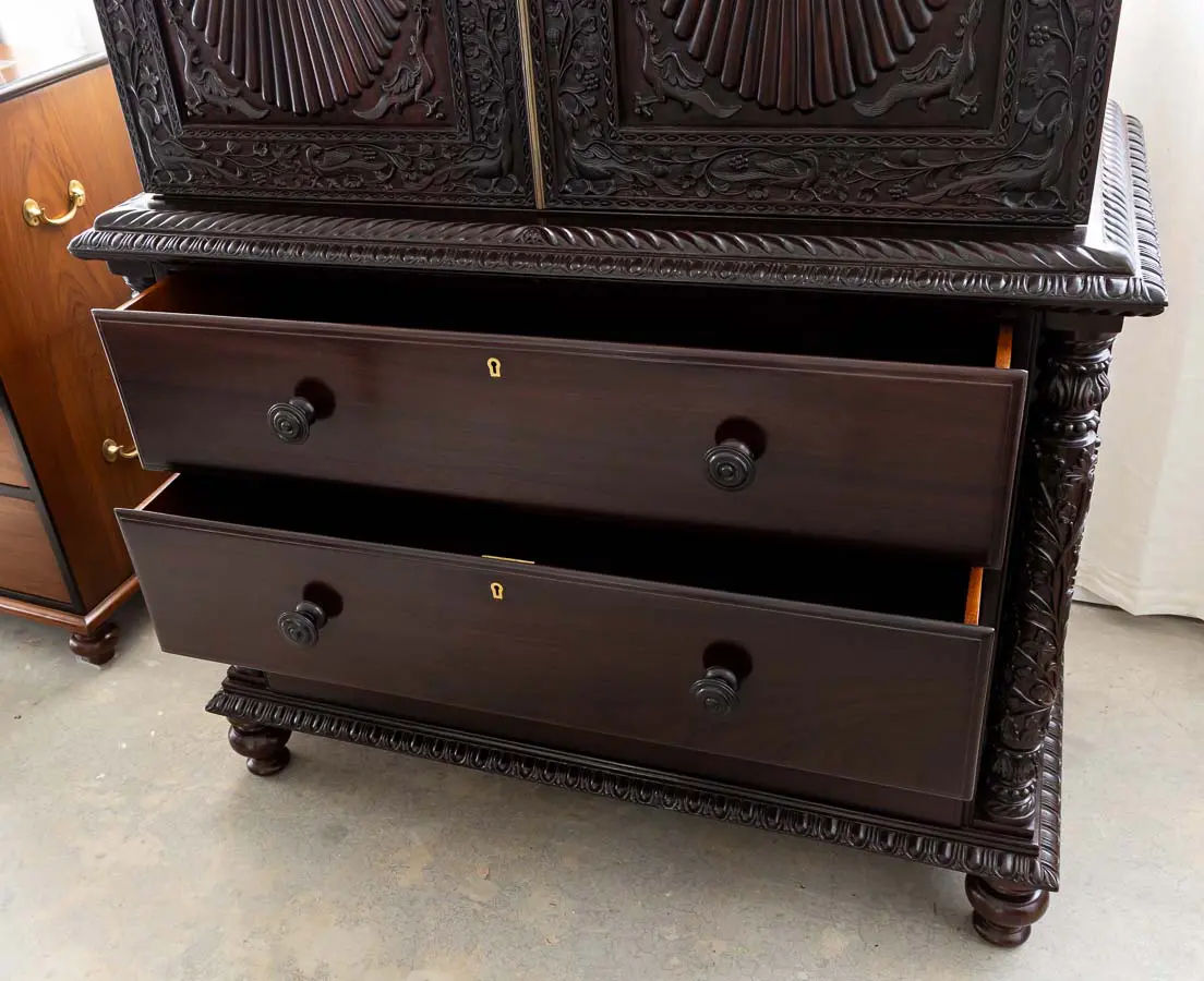 British Colonial Rosewood Linen Press - The Past Perfect Collection Singapore