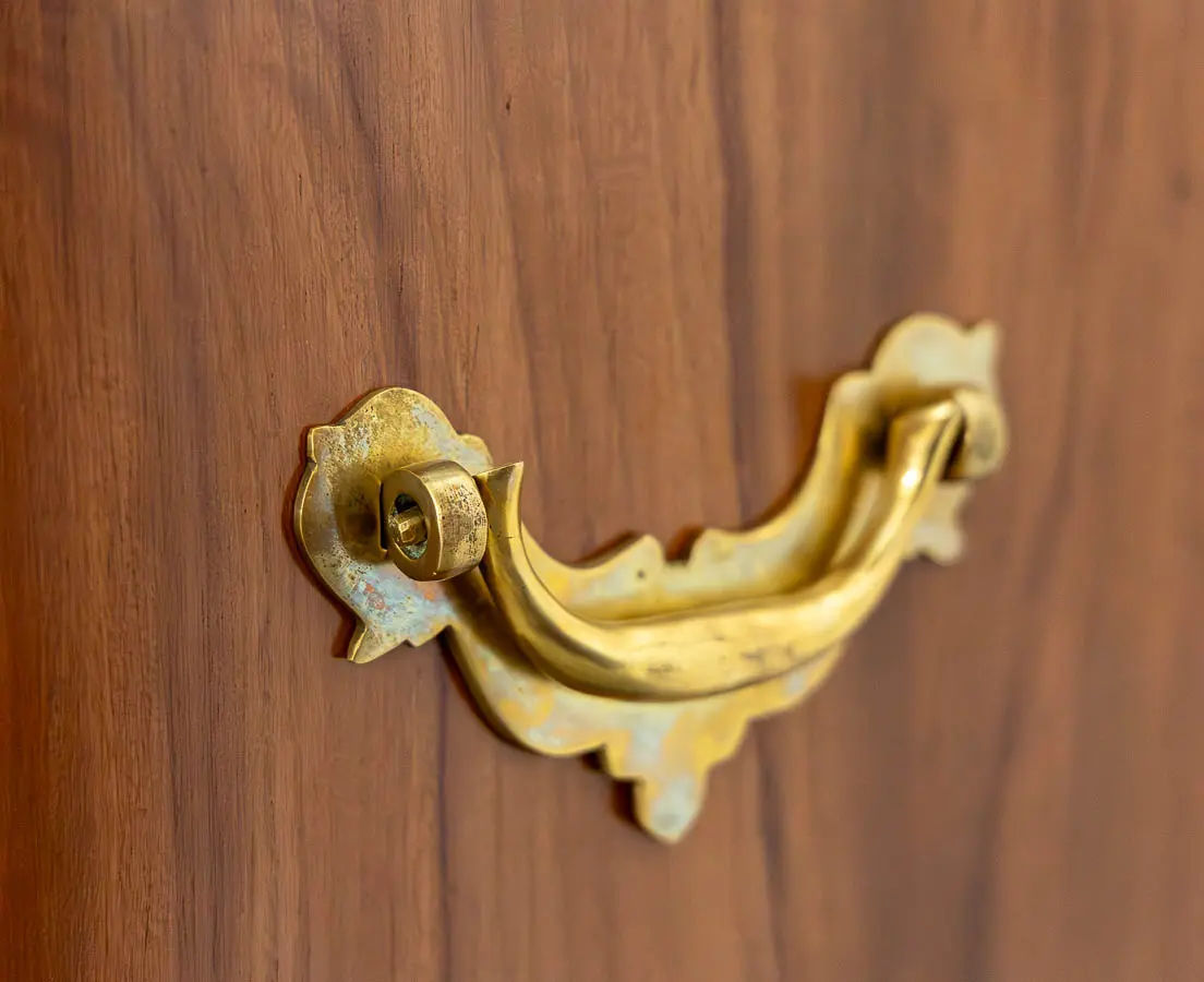 British Colonial Camphor and Ebony Secretaire Chest of Drawers - The Past Perfect Collection Singapore