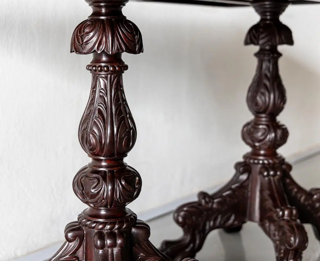 Pair of Rosewood Square Side Tables - The Past Perfect Collection - Singapore