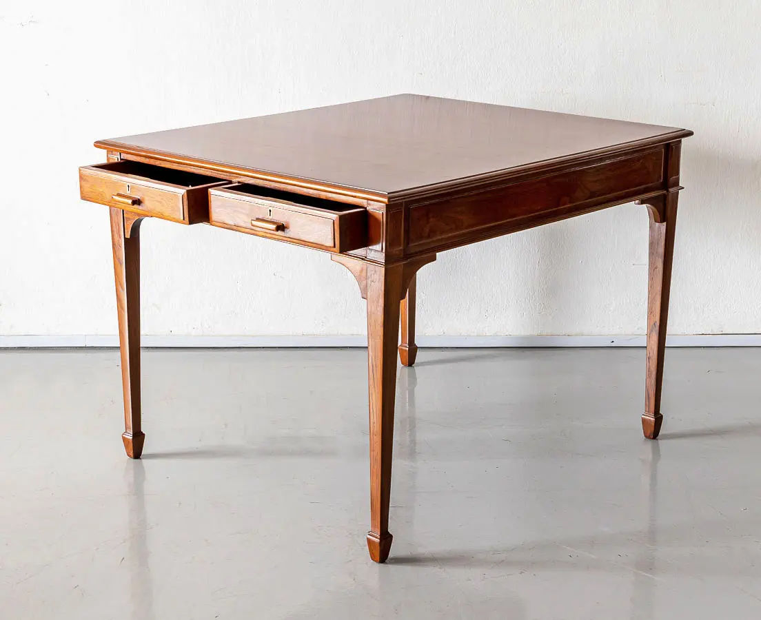 British Colonial Teakwood Partners Desk - The Past Perfect Collection - Singapore