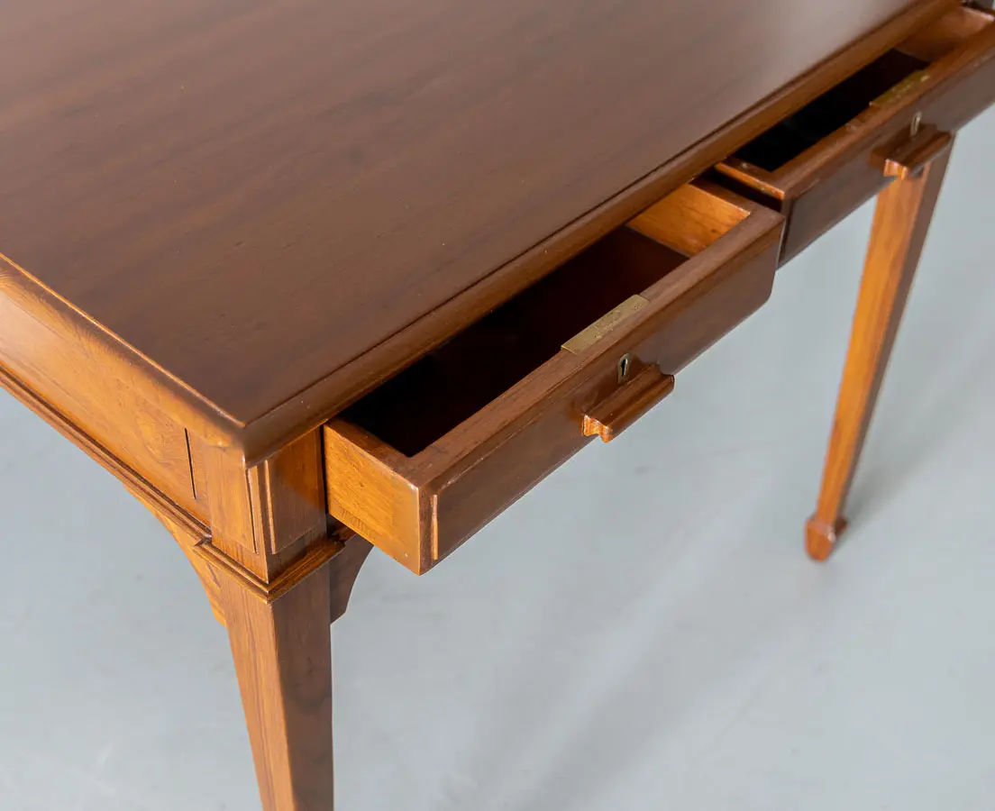 British Colonial Teakwood Partners Desk - The Past Perfect Collection - Singapore