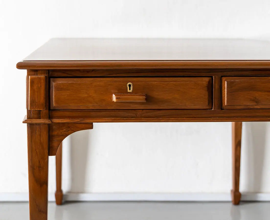 British Colonial Teakwood Partners Desk - The Past Perfect Collection - Singapore