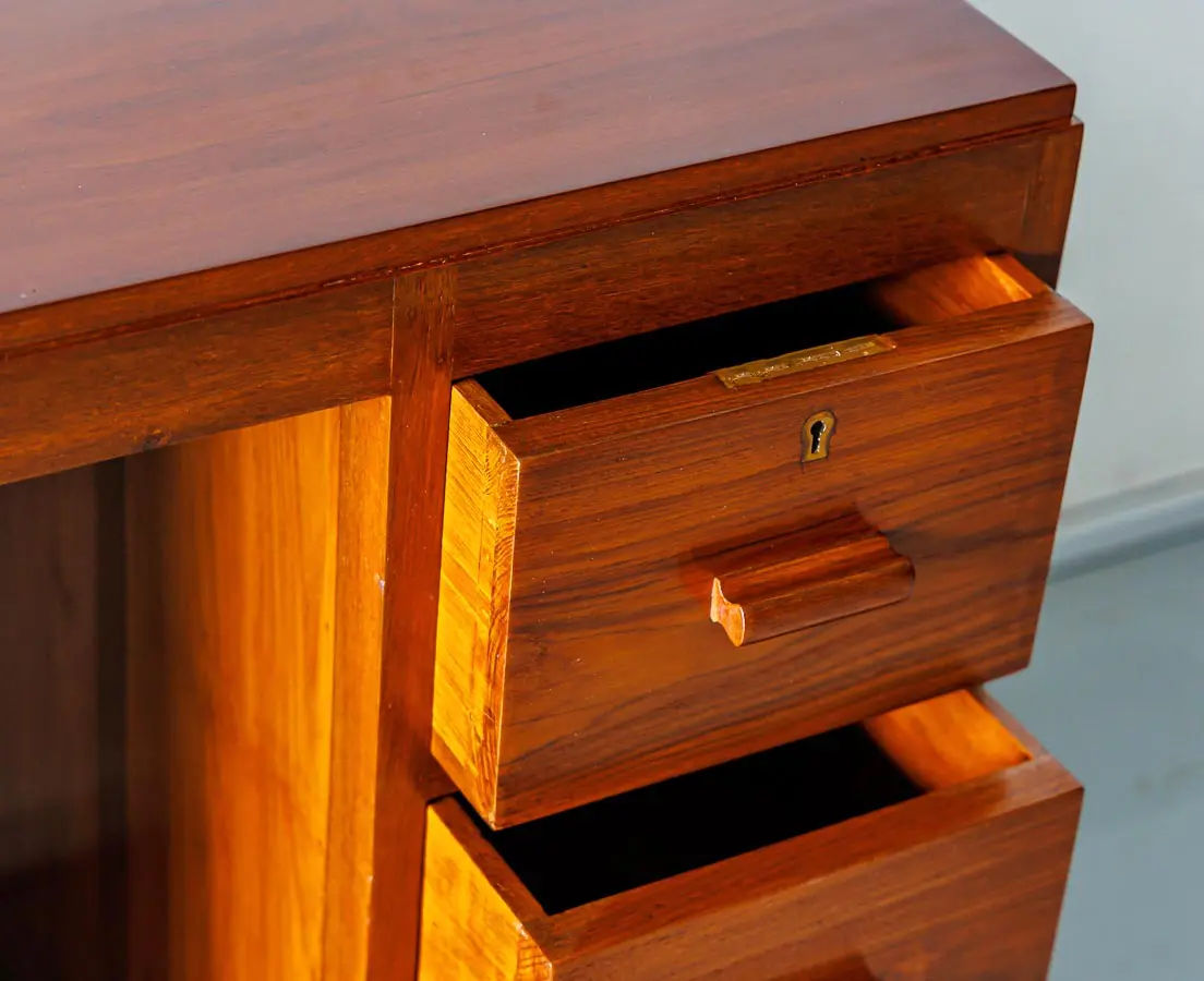British Colonial Teakwood Desk - The Past Perfect Collection - Singapore