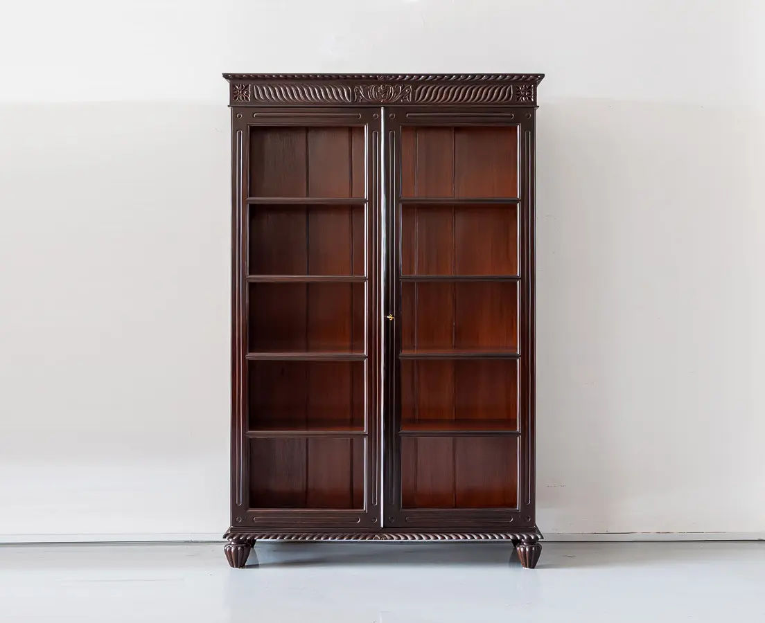 British Colonial Rosewood Bookcase - The Past Perfect Collection - Singapore
