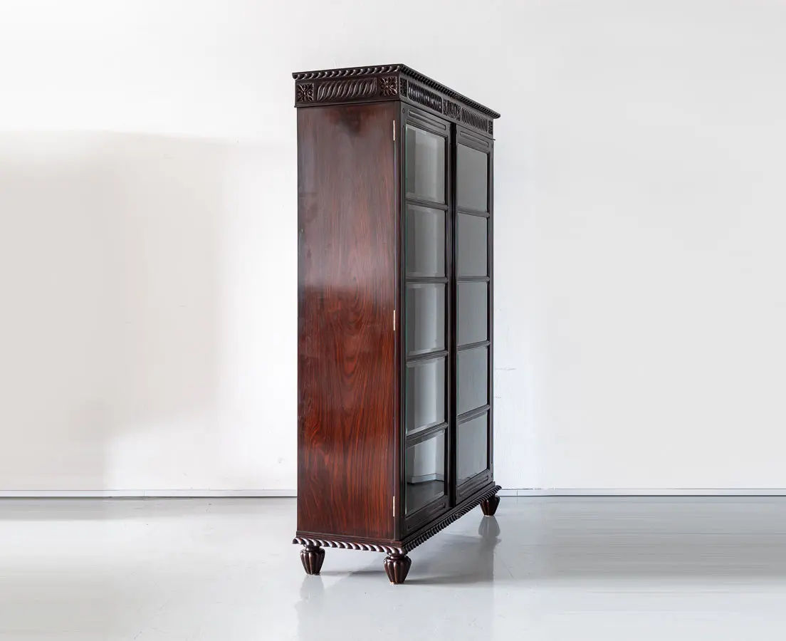 British Colonial Rosewood Bookcase - The Past Perfect Collection - Singapore