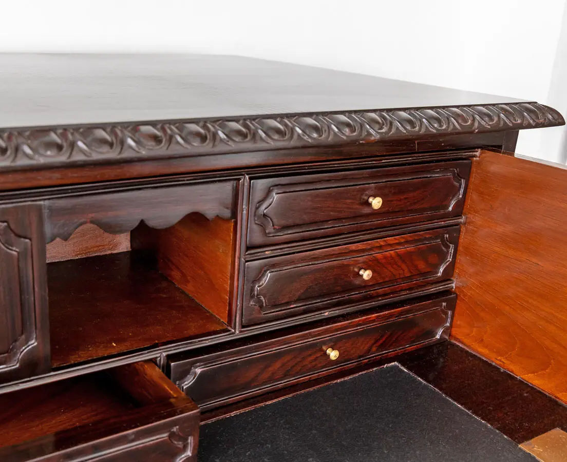 British Colonial Rosewood Secretaire Chest of Drawers - The Past Perfect Collection Singapore