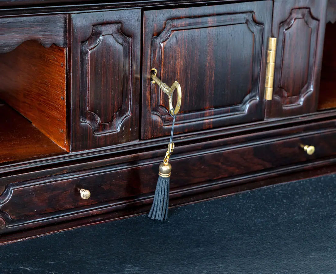 British Colonial Rosewood Secretaire Chest of Drawers - The Past Perfect Collection Singapore