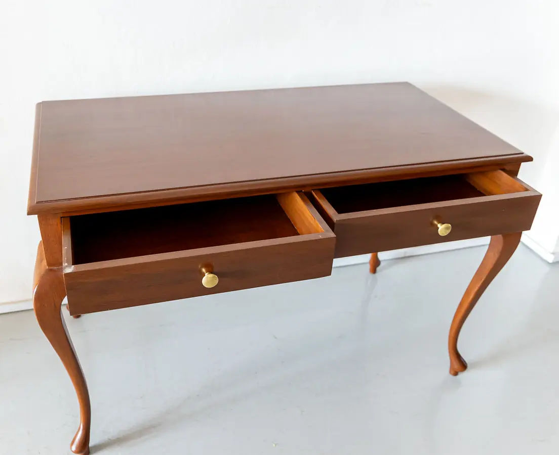 British Colonial Teakwood Writing Table - The Past Perfect Collection - Singapore