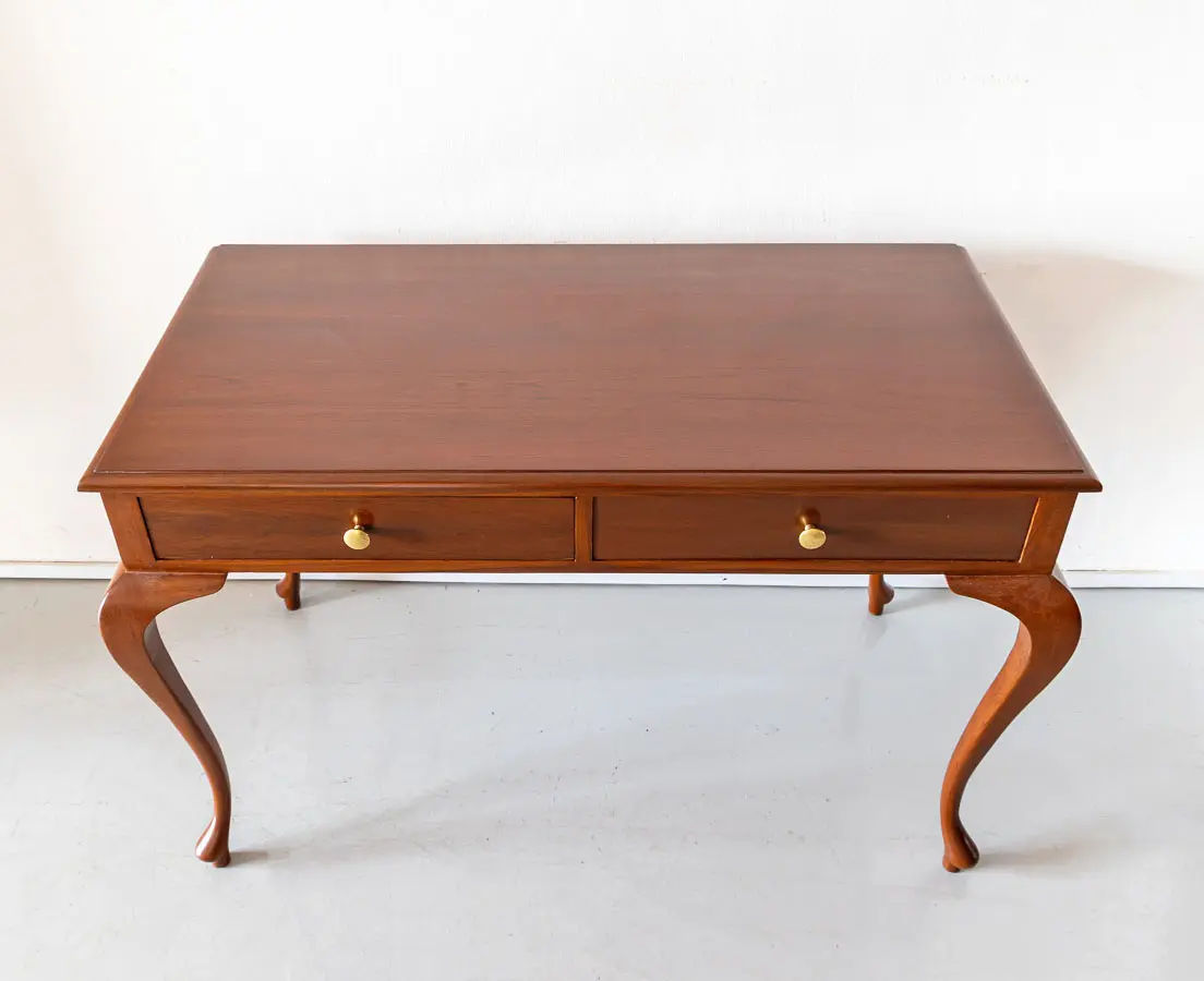 British Colonial Teakwood Writing Table - The Past Perfect Collection - Singapore