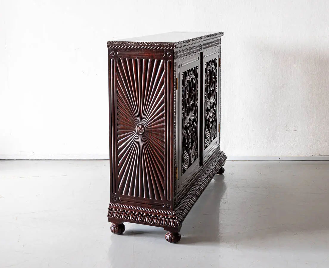 Carved 2 Door Sideboard - The Past Perfect Collection - Singapore
