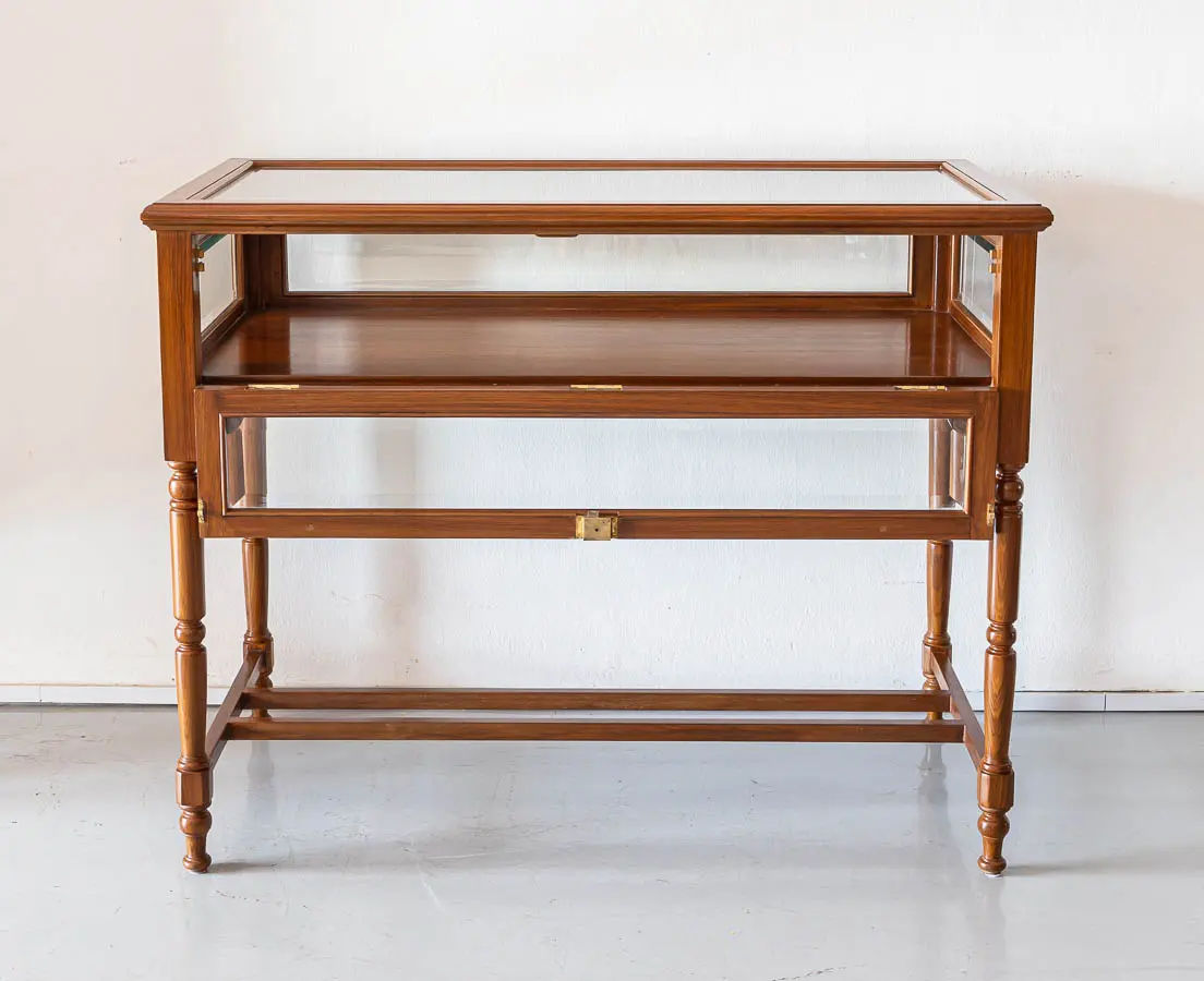 British Colonial Teakwood Display Table - The Past Perfect Collection - Singapore