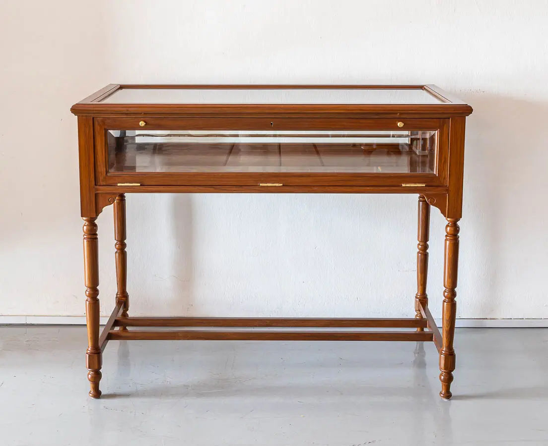 British Colonial Teakwood Display Table - The Past Perfect Collection - Singapore