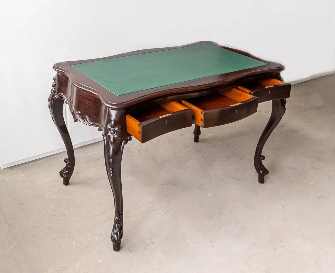 British Colonial Rosewood Writing Table - The Past Perfect Collection - Singapore